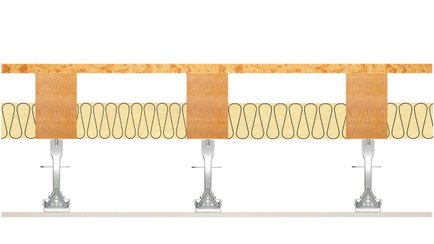 test akoestische hanger houten verdiepingsvloer